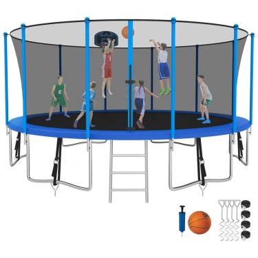 Imagem de Trampolim SKYUP 1500LBS 16 15 14 12 FT Trampolim para 7 10 crianças e adultos, Tranpoli...