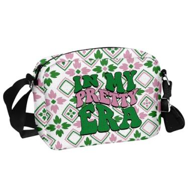 Imagem de MAOFAED Presente de irmandade para mulheres, bolsa transversal de irmandade rosa e verde, presente de irmandade presente de clube social, Pretty Eradj