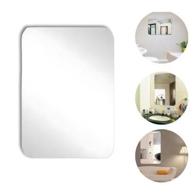 Imagem de Espelho Adesivo em Acrílico Retangular de Parede 50x35cm - On