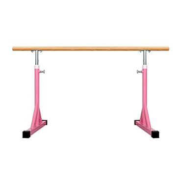 Imagem de Barra de balé de madeira, barra de balé de dança profissional, bastão de balé de alongamento para prática de fitness ajustável para casa (cor: branco, tamanho: 1 m) (branco 1 m) (branco 1 m) (rosa 1 m