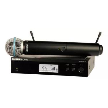 Imagem de Microfone shure sem fio blx24rbr/b58-m15 bastao beta 58