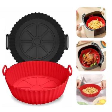 Imagem de Forma Silicone Reutilizável Air Fryer Microondas c/ alça - Unyhome