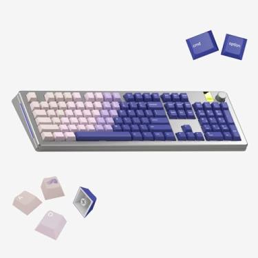 Imagem de Glorious Purple Haze GPBT teclas gradientes, conjunto de teclas PBT de 135 teclas, compatível com MX, layout ANSI/ISO, para 60% 65% 75% TKL 100% teclados mecânicos, Windows e macOS