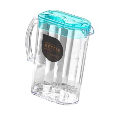 Imagem de YWJLQH Water Pitcher Water Jug Gift Gree Versátil Fridge Pitcher Ice Tea Kettle for Beverage, Retangular Azul