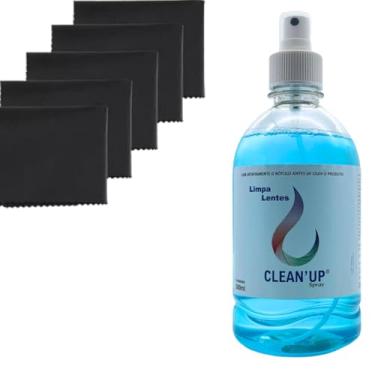 Imagem de Kit Limpador Tela Lente De Óculos TV Celular Notebook Tablet Câmera (500ML) + 5 Flanelas Microfibra