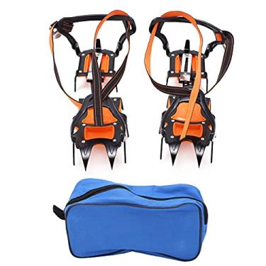 Imagem de Crampons anti -deslizamento 12 dentes de alta resistência aço suavizados chuteiras de gelo para desertos de lama de gelo neve atividades ao ar livre