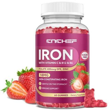 Imagem de Suplemento de ferro CNCHEF Gummies Blood Builder 60 Vegan