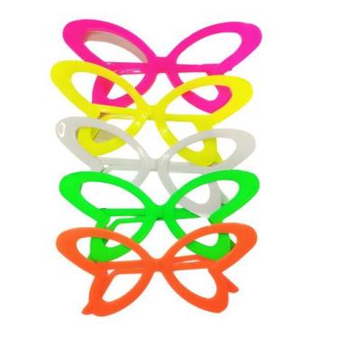Imagem de Óculos Neon Borboleta - Pacote com 10 unidades - Festas e Fantasias