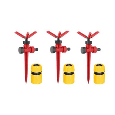 Imagem de Kit 3 Irrigador giratório espiga NOVE54 + 3 engate rápido