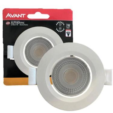 Imagem de Kit 10 Spot Led Redondo 3w Cob Bivolt Branco Quente 3000k - Avant, Sup