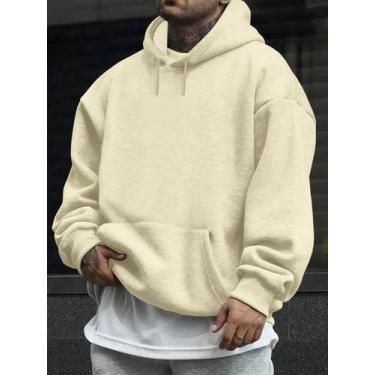 Imagem de Moletom Basico Liso Casual Masculino Blusa De Inverno Promo - Qualidad