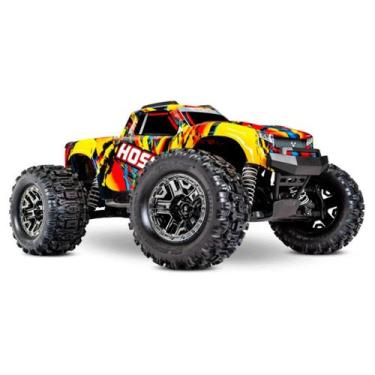 Imagem de Automodelo Traxxas 1/10 Hoss 4WD VXL 3S Monster-T TQI, Preto, Amarelo