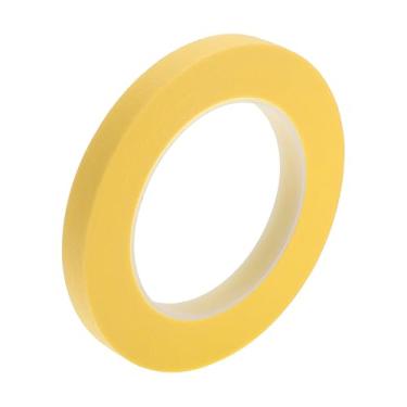 Imagem de Edinstry Fita adesiva de 0,4 cm x 52,5 metros, fita adesiva de pintura de fácil remoção para pintura, etiquetagem e artesanato DIY, papel crepe, aderência média, sem resíduos, fita decorativa amarela