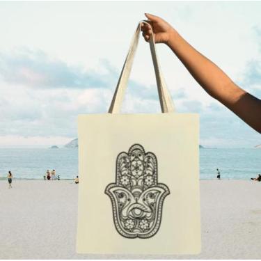 Imagem de Bolsa Ecobag 100% algodão Tema maos de Fátima Envio imediato - armazze
