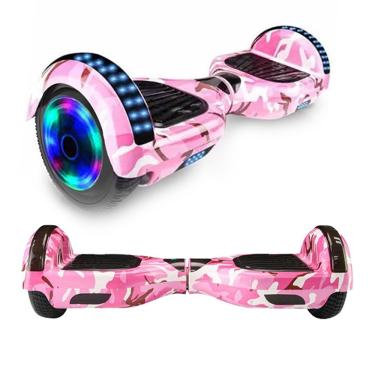 Imagem de Hoverboard Overboard Skate Elétrico Led Rosa Camuflado Nº7