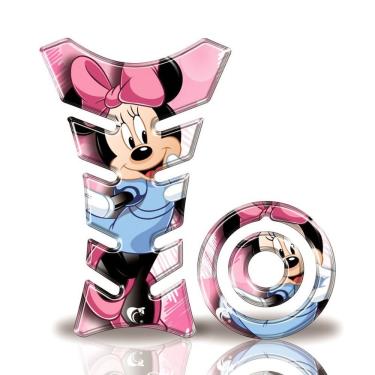 Imagem de Kit Protetor Tanque Adesivo Moto Yamaha Minnie Rosa Rosa