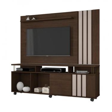 Imagem de Painel Com Rack Atraente Tv Até 70 Polegadas Jcm Móveis Cacau - Off White