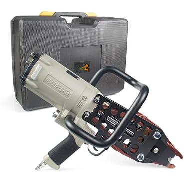 Imagem de Pistola de anel pneumático Woodpecker PFC50 para Gabião, calibre 11, coroa de 38,7 mm (38,7 mm), 14 mm de diâmetro, vem com uma capa, ferramenta de alicate de anel de porco de ar para cercas, gaiolas