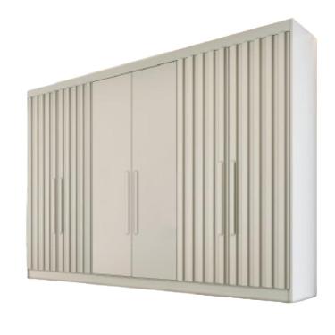 Imagem de Guarda Roupa 6 Portas 4 Portas Ripadas Potente com Ripado MDF - Móveis Europa