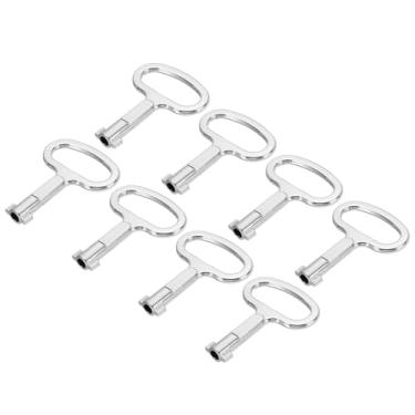 Imagem de PATIKIL Chave inglesa triangular, pacote com 8 chaves utilitárias universais, chaves de painel de soquete triangular, chave de armário para elevador, caixa de medidor de água a gás elétrico