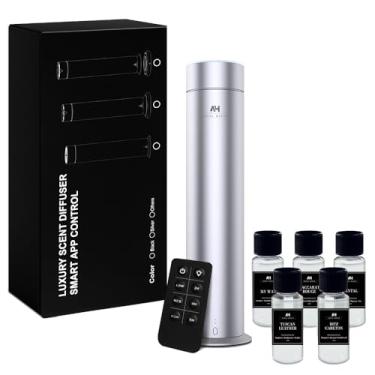 Imagem de Difusor de óleo de fragrância sem água - difusor de controle de aplicativo recarregável para óleo essencial - Refil de aromas de luxo para casa - Cobertura de 1200 m² - Kit inicial de aromas de hotel