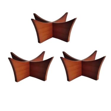 Imagem de ZHU YU CHUN Suporte De Esfera Madeira Com 3 Peças, Para Bolas Basquete E Futebol, Vôlei, Rúgbi, Exibição Troféus Lembranças (Madeira)