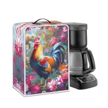 Imagem de Mintulipy Capa de cafeteira Rooster para cafeteira Keurig, capa de liquidificador, capa de pano resistente a manchas para cozinha doméstica