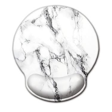 Imagem de Mouse pad ergonômico, suporte para descanso de pulso, mouse pad de gel com base de borracha antiderrapante com espuma de memória, almofada de descanso de pulso para laptop, computador, casa