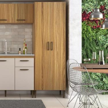 Imagem de Armário Paneleiro 2 Portas 65cm Berlim Marrom