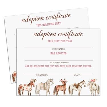 Imagem de Certificado de adoção de cavalo, lembrancinha de festa de pônei, certificados de adoção de animais de fazenda, decorações de festa de adoção, lembrancinhas de festa de aniversário de vaqueira, 19
