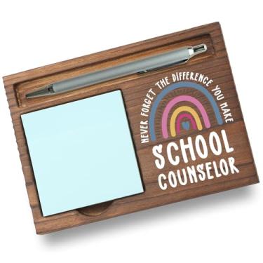 Imagem de Porta-notas adesivas para conselheiro escolar, presente de agradecimento para conselheiro escolar, reconhecimento de escritório para semana de apreciação da educação, aniversário ou férias, graduação