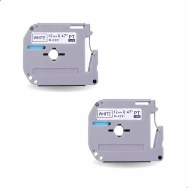 Imagem de Kit 2 Fita Rotuladora Eletronica Brother M-k231 Branca 12mm - Masterpr