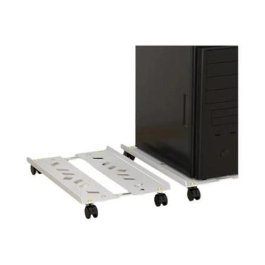 Imagem de Suporte De Torre De Computador Ajustável Com Rodas Rolantes Prateleira