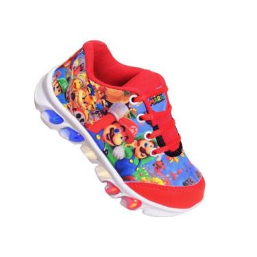Imagem de Tenis De Led Infantil Mario Lançamento Novo, 24