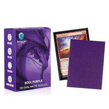 Imagem de Katomula MTG Card Sleeves, Dual Matte Card Sleeves, Standard Card Sleeve for MTG, PKM, Flesh & Blood, Soul Purple