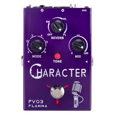 Imagem de FLAMMA Fv03 Pedal De Efeitos Vocais Processador Voz Amplificador Stompbox Que Muda Sons Como Robô Masculino Feminino Bebê Com Delay Reverb Para Polir Inclui Guitarra