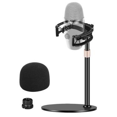 Imagem de Borenbuir Suporte Para Microfone Com Antivibração E Antichoque, [Feito Sob Medida Yeti Nano] Clipe De Suspensão Compatível Microfones Azuis
