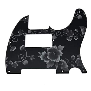 Imagem de Dopro Protetor de palheta Humbucker de plástico com impressão 3D de 8 furos para padrão moderno dos EUA/Mexicano Fender Telecaster Flower Pattern