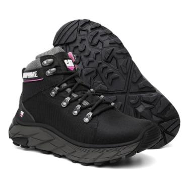 Imagem de Coturno Catpriime Air Soft Camuflado Impermeável Resistente Biqueira Preta Rosa