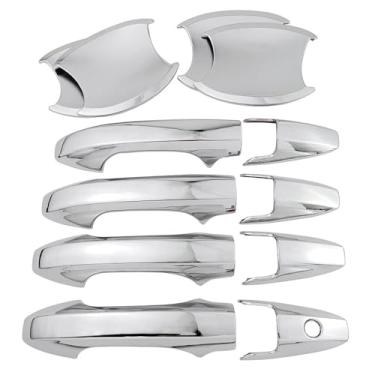 Imagem de Dakitita Compatível com Honda CRV CR-V 2007 2008 2009 2010 2011 Acessórios exteriores Capas de maçaneta de porta e tampa de tigela de porta ABS decoração tampas protetoras contra arranhões (cor