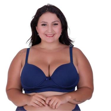Imagem de Sutiã Plus Size Básico Lateral Larga Alça Reforçada Bojão - c5 SUTIÃ N