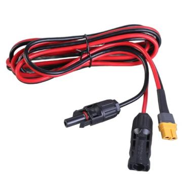 Imagem de CHENZILIN XT60 Conectores fêmeas Cabo de carregamento de painel solar 12AWG para painel solar dobrável de carro e geradores solares