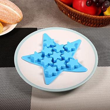 Imagem de Zerodis Bandeja de Gelo Antiaderente de Molde de Estrela de Silicone para Festa de Bar de Bares, Ferramenta de Decoração de Bolos Exclusiva, Ideal para Presentes de Feriado, Entretenimento Infantil