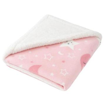 Imagem de Cobertor Manta para Bebê Estampado com Sherpa Microfibra Antialérgico 