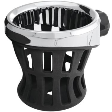 Imagem de Ciro Suporte de bebida em poleiro cromado e borracha, acabamento preto 50411, 20 x 15 x 12 cm