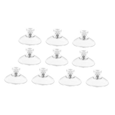 Imagem de Ioensy 10 peças de ventosas sem ganchos, suporte de sucção extra forte e resistente com parafusos para espelho de sombra de aquário e terrário