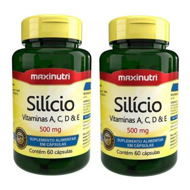 Imagem de Kit 2 Silício Vitaminas ACDE 60 Capsulas Maxinutri-Unissex
