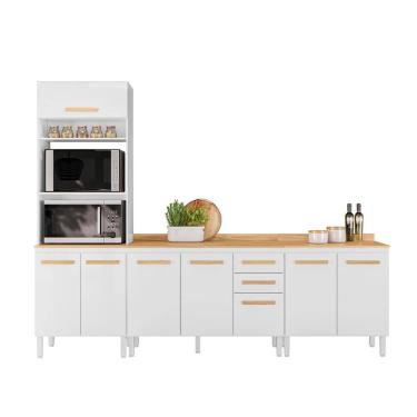 Imagem de Conjunto de Cozinha Aria Modulado com 8 Portas 2 Gavetas
