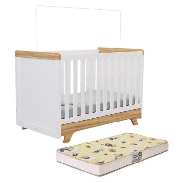 Imagem de Berço Americano Retrô 2 em 1 com Colchão Supreme - Móveis Peroba
