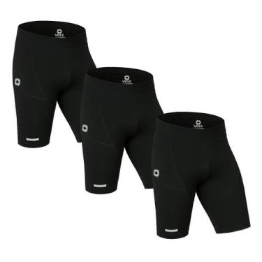 Imagem de Kit 3 Bermudas Compressão Térmica Segunda Pele Dryfit Ciclismo Corrida